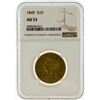1849 $10 Liberty Head Eagle Gold Coin NGC AU53