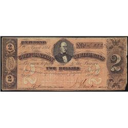 1861 $2 Corporation of Richmond Obsolete Bank Note