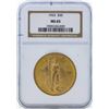 Image 1 : 1922 $20 St. Gaudens Double Eagle Gold Coin NGC MS65