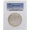 Image 1 : 1887 $1 Morgan Silver Dollar Coin PCGS MS63