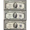 Image 1 : Lot of (3) 1953A $10 Silver Certificate Notes