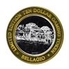 Image 1 : .999 Silver Bellagio Las Vegas, Nevada $10 Casino Limited Edition Gaming Token