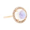 Image 1 : 14KT Rose Gold 5.24 ctw Moonstone and Diamond Ring