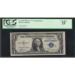 1935A $1  S  Experimental Silver Certificate Note Fr.1610 PCGS Very Fine 25