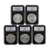 Image 1 : 2011 $1 American Silver Eagle (5) Coin Set NGC Graded