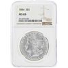 Image 1 : 1886 $1 Morgan Silver Dollar Coin NGC MS65