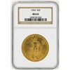 Image 1 : 1924 $20 St. Gaudens Double Eagle Gold Coin NGC MS65