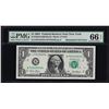 Image 1 : 2001 $1 Federal Reserve Note Mismatched Serial Number ERROR PMG Gem Unc. 66EPQ