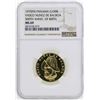 Image 1 : 1975FM Panama 100 Balboas Vasco Nunez De Balboa Gold Coin NGC MS69