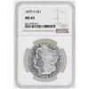 Image 1 : 1879-S $1 Morgan Silver Dollar Coin NGC MS65