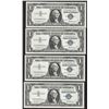 Image 1 : Lot of (4) Consecutive 1957 $1 Silver Certificate Notes Uncirculated