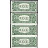 Image 2 : Lot of (4) Consecutive 1957 $1 Silver Certificate Notes Uncirculated