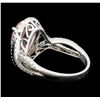 Image 3 : 18KT White Gold 2.28 ctw Morganite and Diamond Ring