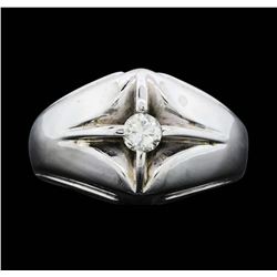 14KT White Gold Men's 0.25 ctw Diamond Ring