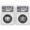 Image 2 : Lot of (2) 2017 Somalia 100 Shilling Elephant Colorized Silver Coins NGC MS70