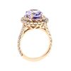 Image 4 : 14KT Rose Gold 3.79 ctw Tanzanite and Diamond Ring