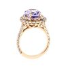 Image 4 : 14KT Rose Gold 3.79 ctw Tanzanite and Diamond Ring