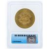 Image 2 : 1861 $20 Liberty Head Double Eagle Gold Coin ICG MS60