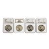 Image 1 : Set of 1922-1925 $1 Peace Silver Dollar Coins NGC MS64