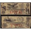 Image 1 : Set of 1851 $1 & $2 The Cochituate Bank Obsolete Notes