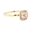 Image 1 : 14KT Yellow Gold 0.85 ctw Morganite and Diamond Ring