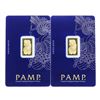 Image 1 : Lot of (2) 5 gram .9999 PAMP Suisse Fine Gold Ingot Bars