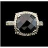 14KT White Gold 5.00 ctw Black Onyx and Diamond Ring