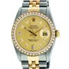 Image 2 : Rolex Mens Two Tone Champagne Diamond Datejust Wristwatch