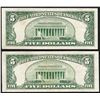 Image 2 : Lot of (2) 1953B $5 Legal Tender Notes