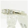 Image 5 : 14KT Yellow Gold 0.66 ctw Round Cut Three-Stone Diamond Engagement Band Ring