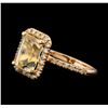 Image 2 : 14KT Rose Gold 3.05 ctw Citrine and Diamond Ring