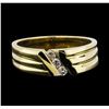 Image 1 : 14KT Yellow Gold 0.15 ctw Diamond Ring