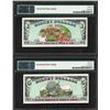 Image 2 : Set of 1988 $1/$5 Disney Dollars Notes PMG Choice Uncirculated 64EPQ