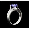 Image 4 : 14KT White Gold 2.04 ctw Tanzanite and Diamond Ring