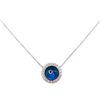 Image 1 : 14KT White Gold Evil Eye 0.37 ctw Diamond Necklace