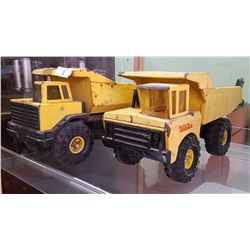 TWO VINTAGE TONKA DUMP TRUCKS