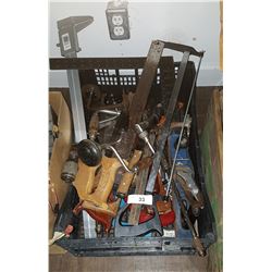 LARGE BOX LOT MISC HAND TOOLS