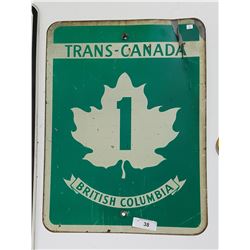 TRANS CANADA 1 HIGHWAY SIGN