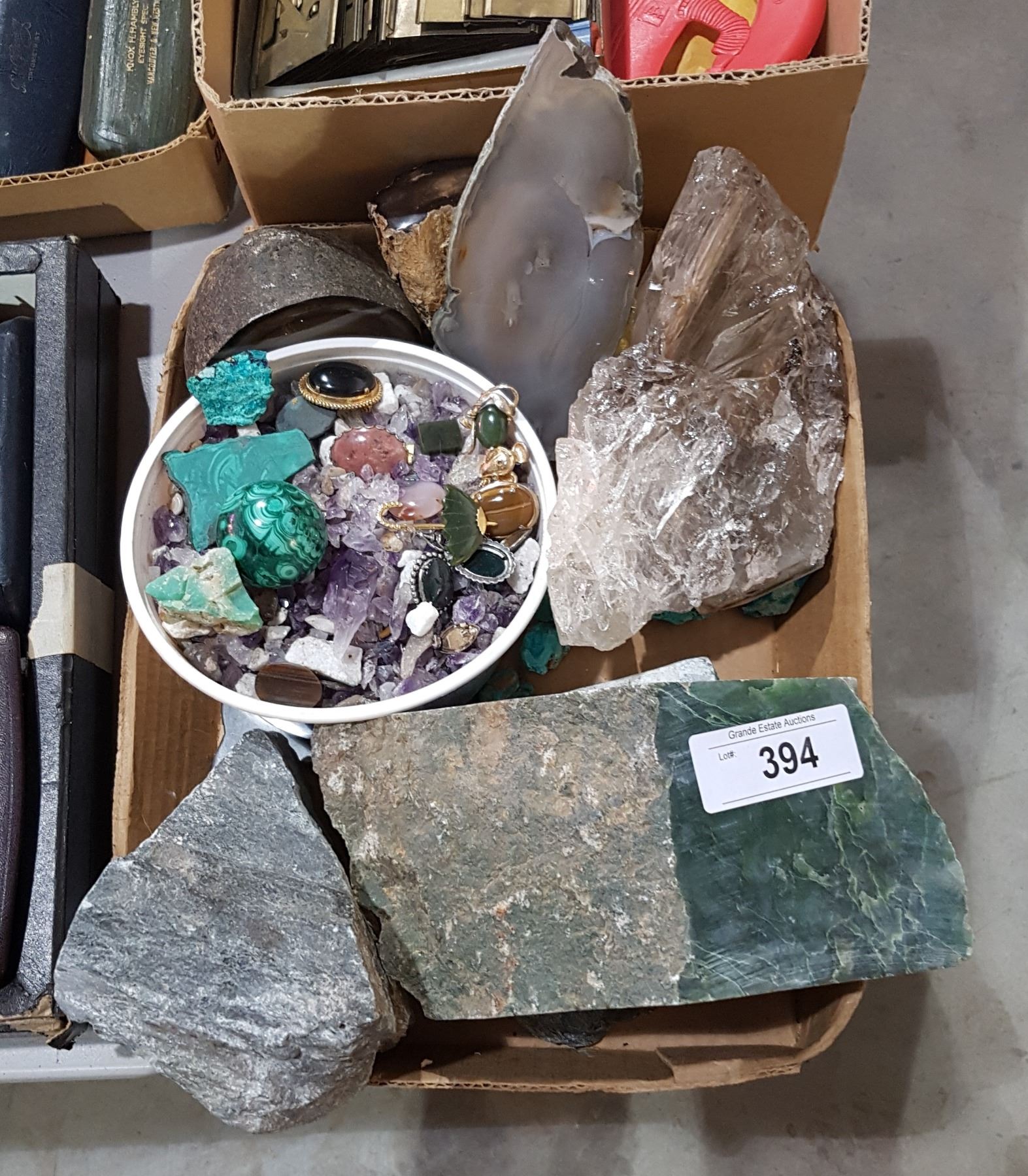 BOX LOT OF COLLECTIBLE ROCKS