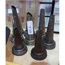 LOT OF 8 OIL BOTTLE SPOUTS