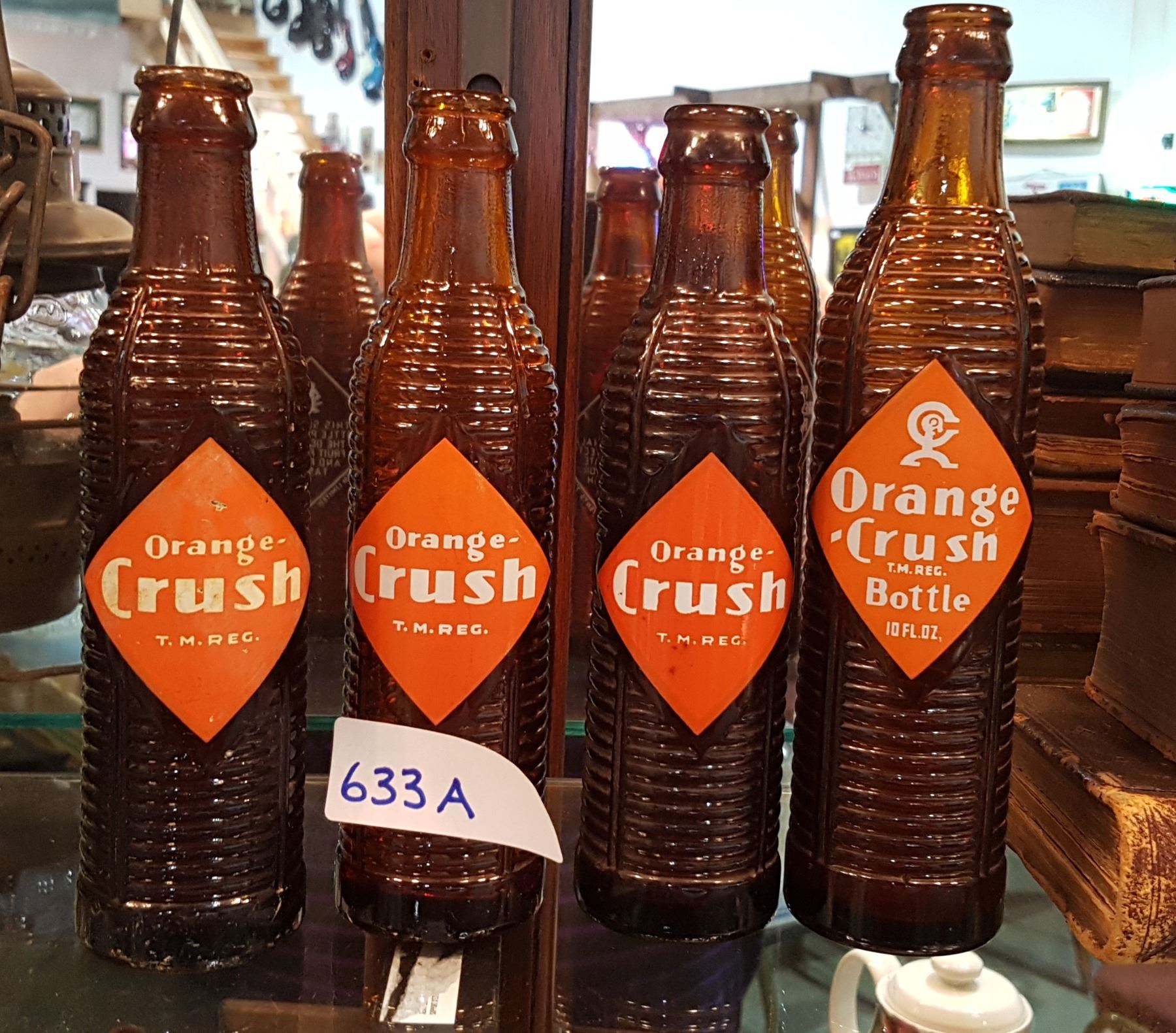 Lot Of 4 Vintage Orange Crush Pop Bottles