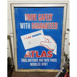 1960'S DOUBLE SIDED ATLAS DEALERSHIP SIGN