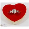 Image 1 : 11) STERLING SILVER RING WITH 7 DIAMONDS