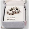 Image 1 : 13) STERLING SILVER NATURAL GARNET EARRINGS