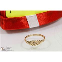 25) 10KT GOLD BABY RING WITH DIAMOND
