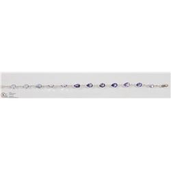 28) 10KT GOLD TANZANITE BRACELET