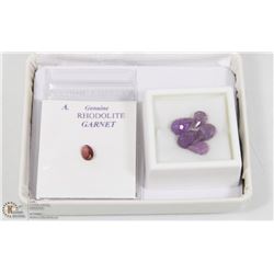 30) GENUINE GARNET, AMETHYST, TANZANITE GEMSTONES