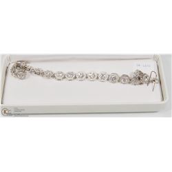 34) STERLING SILVER CUBIC ZIRCONIA BRACELET