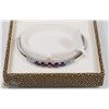 Image 1 : 40) STERLING SILVER GEMSTONE BANGLE