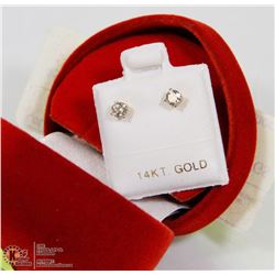 45) 14KT GOLD DIAMOND EARRINGS
